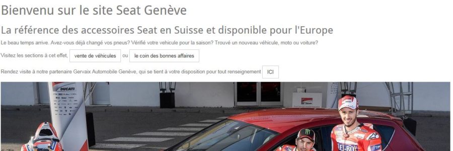 Venez visiter notre site et boutique SEAT Genève